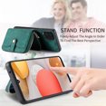 thumbnail image 5 of ShellTech premium PU leather wallet phone case offers superior protection and shock absorption for the Samsung Galaxy A42 5G,Green, 5 of 10
