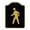Black & Gold, variant on SignMission A-DES-GW-1824-23337 18 x 24 in. Designer Series Sign - Pedestrian Crossing Symbol, Green & White