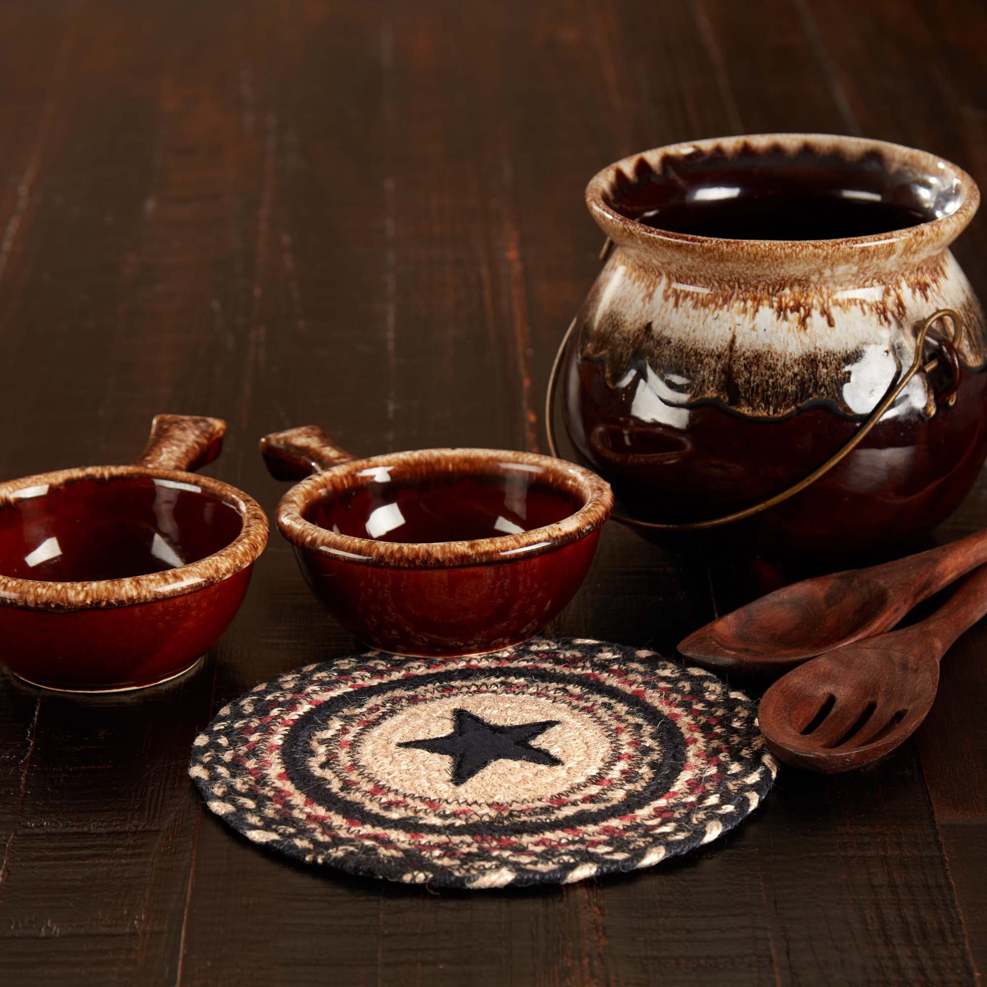 VHC Brands Colonial Star Jute Trivet - Thumbnail 4