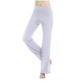 thumbnail image 5 of Sweatpants Women in Clearance High Waisted Pants for Women Yoga Pant Workout Wide Leg Leggings Casual Comfy Pants Drawstring Hiking Womens Activewear Jogger Pants for Women New White M, 5 of 6