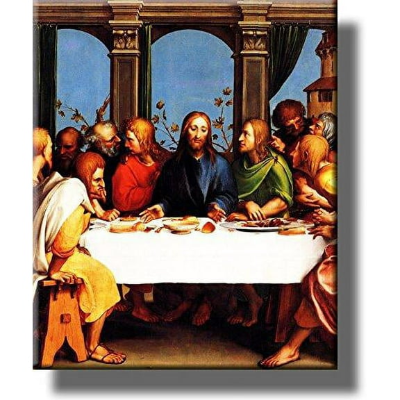 The Last Supper by Holbein Picture on Stretched Canvas, Wall Art Décor, Ready to Hang!