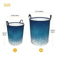 thumbnail image 3 of Fuzoiu Christmas Snowflakes Print Circular Hamper,Laundry Basket with Handle,Collapsible Laundry,Dirty Clothes Storage Basket,for Bedroom Bathroom Dorm Living Room-Medium, 3 of 6