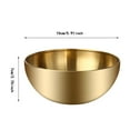 thumbnail image 3 of Gold Salad Bowl - Stainless Steel Mixing Bowls, 5.91 inch Kitchen Serving Bowl, Nesting Large Soup Bowl, Metal Cereal Bowl, for Cooking, Baking, Salad Prep,Gold, 3 of 9