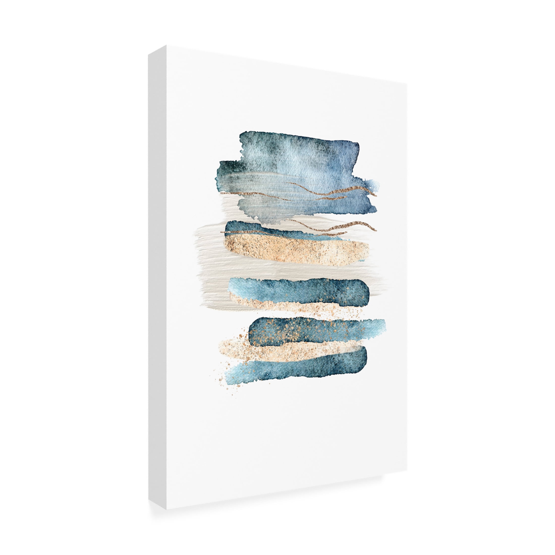 Trademark Fine Art Sally Ann Moss Atlantic Blue Abstract 1 Canvas Wall Art