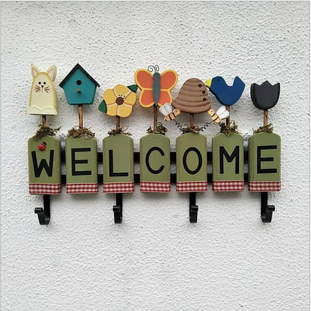 

Womail Early Access Deals Wooden Hangtag Welcome Wall Hook Welcome To Wall Hanging Decoration