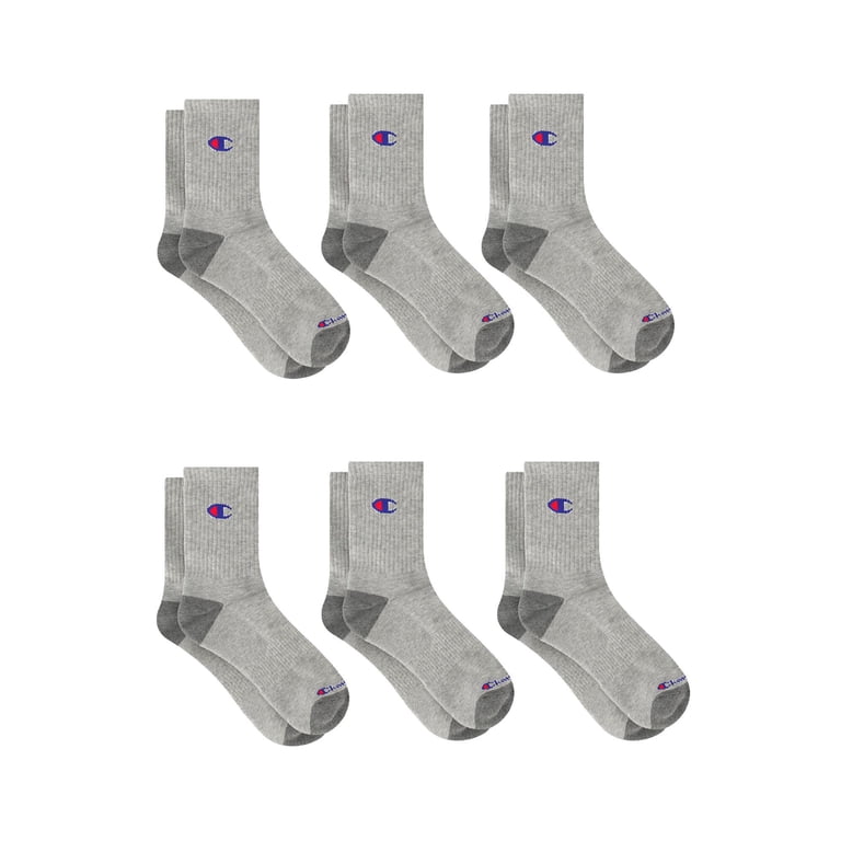 Champion Men's Mid Crew Socks 6-Pack, Half Terry Cushion photo 1