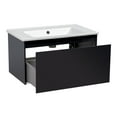 thumbnail image 3 of Modern Wall-Mounted Bathroom Vanity with Washbasin | Magic Antracit Gloss Collection | Non-Toxic Fire-Resistant MDF-30"-No Mirror, 3 of 4