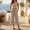 Beige, variant on Retro Matching Set, Women's Sleeveless Round Neck Pullover and Coordinating Pants for Summer Casual Literary Fashion Outfit 2 Piece Pink 2XL