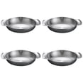 thumbnail image 4 of 4pcs Stainless Steel Pot Double Handle Pan Multi-function Paella Pan Korean Style Pot Kitchen Cooking Pan, 4 of 5