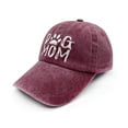 thumbnail image 1 of Women's Dog Mom Hat, Washed Adjustable Embroidered Denim Baseball Cap, 1 of 4