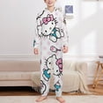 thumbnail image 2 of Hello Kitty Hooded Union Suit Pajama Soft Comfy PJs Sleepwear, 2 of 7