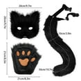 thumbnail image 3 of yingyy Innovative Plush Gloves And Mask Set For Halloween Cosplay Cosplay Prop Accessories Halloween Set white, 3 of 6