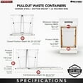 thumbnail image 5 of Rev-A-Shelf RV-18KD-13C-S Double 35 Quart Pullout Kitchen Waste Containers, 5 of 13
