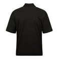 thumbnail image 3 of Inleife Mens T-Shirts Clearance, Men's Wrinkle Loose Button Short Sleeve Lapel T-Shirt Short Sleeve Lapel Top/Shirt, 3 of 5