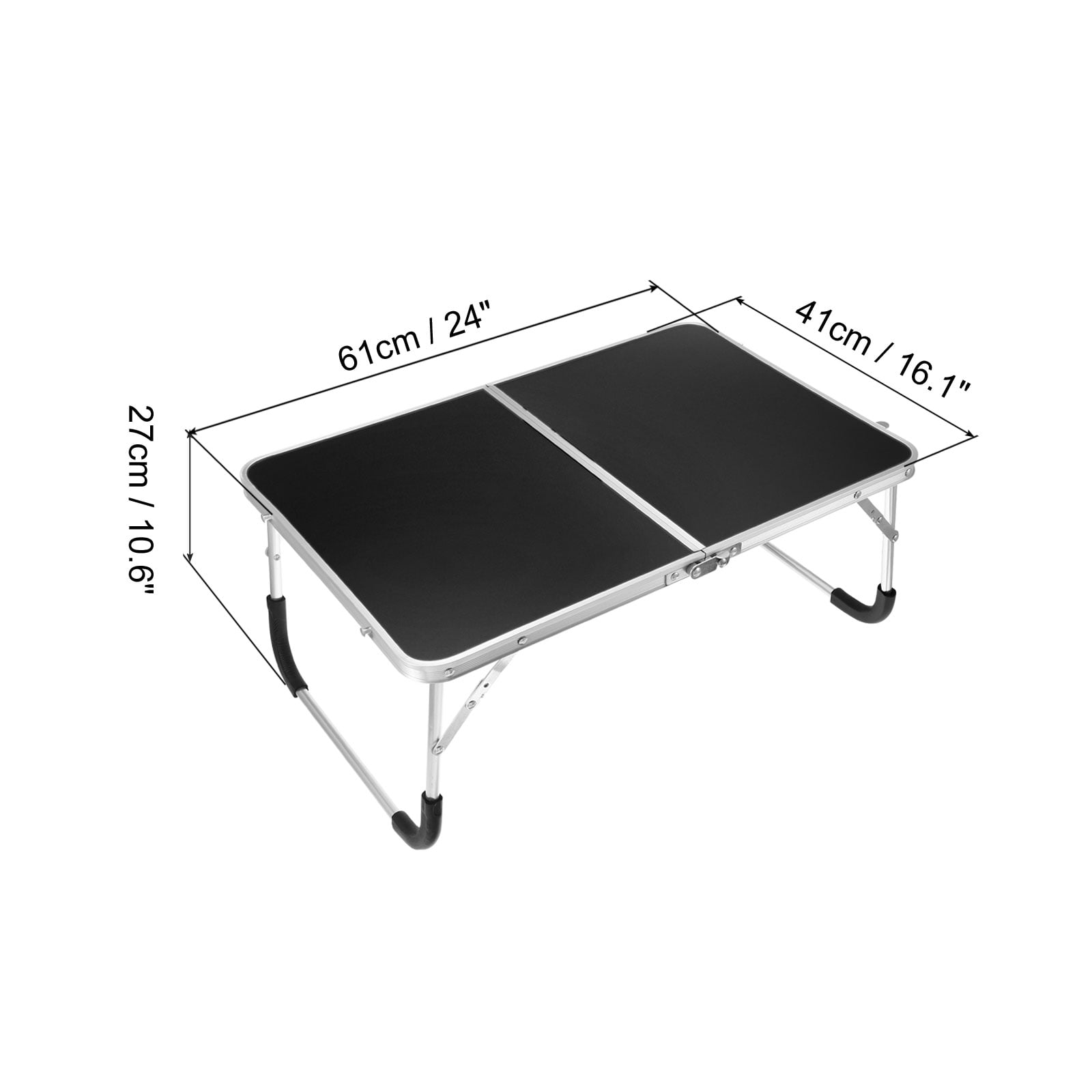 Unique Bargains Foldable Portable Lap Desk Picnic Bed Tray Tables Black