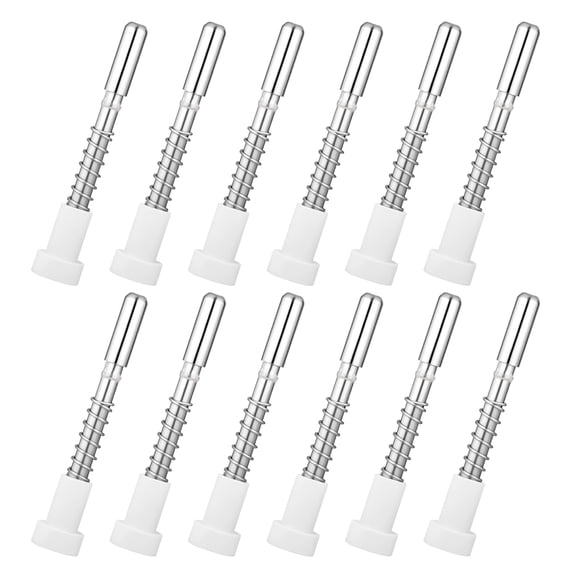12pcs Steel Window Screen Retainer Pin with White ABS Caps Spring Loaded Security Fasteners Quick Fixing for Screens