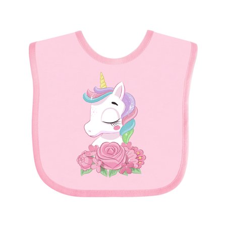 

Inktastic Unicorn Roses Gift Baby Boy or Baby Girl Bib