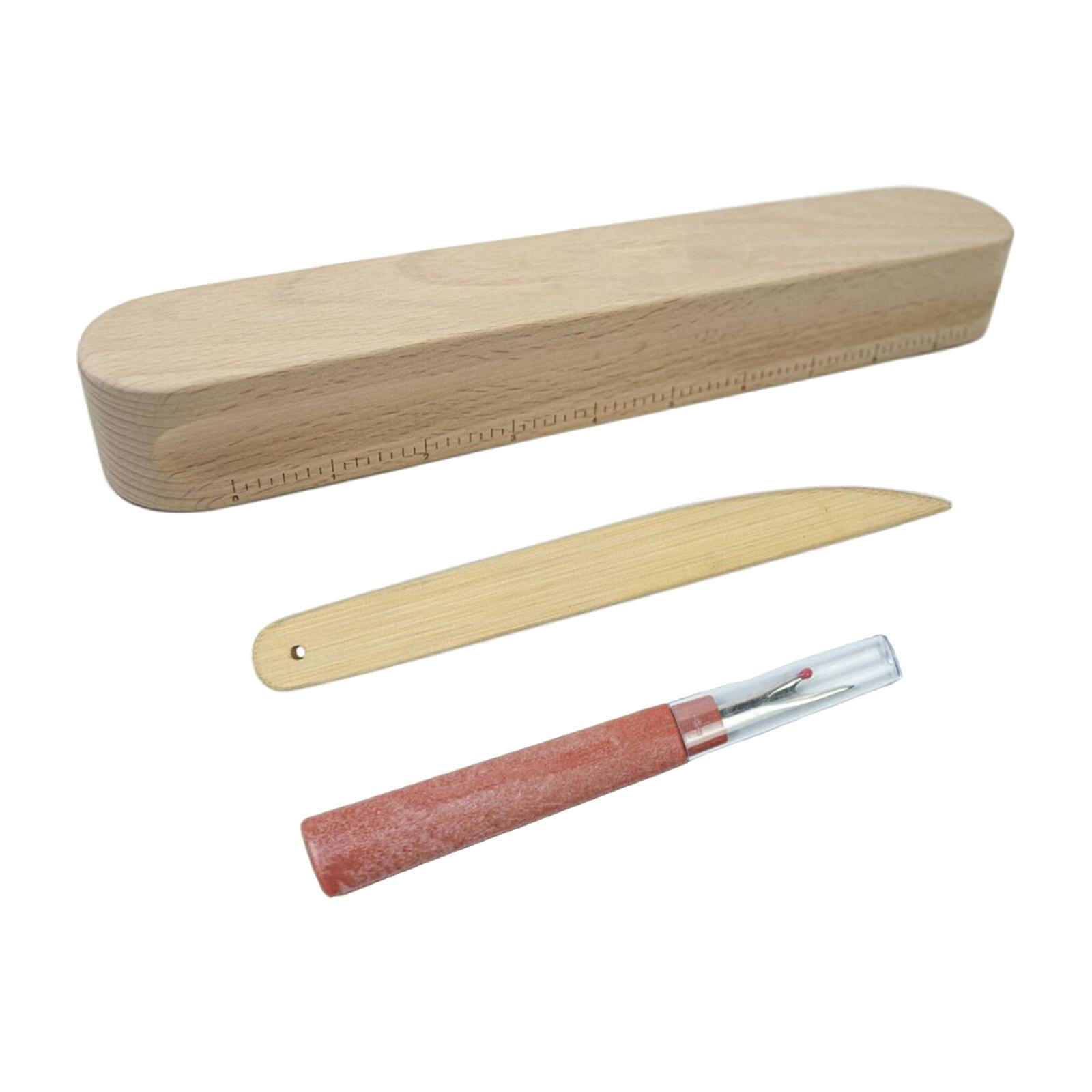 Tachiuwa Wooden Tailor Clapper Bamboo Pen Sewing Gadgets Handhold Practical Seam Ripper Multipurpose for Quilting Embroidery