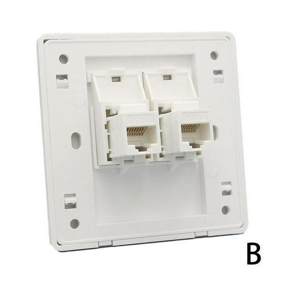 4 Sockets Cat7 Rj45 Network Outlet Jack Shielded Cat 7 Ethernet Wall Panel Board Lan Faceplate I9C4