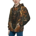 thumbnail image 2 of Balery Tiger In The Fallen Leaf Forest Pattern Boys Hoodie, Youth Pullover Hooded Sweatshirt, Kangaroo Pocket Hoodie for Kids Girls -Large, 2 of 6