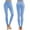 Light Blue, variant on Crunowin Women Fashion Leggings, High Waist Comfortable Solid Color Workout Yoga Leggings White XL