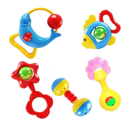 Heart Baby Rattle - Animal Handbells Developmental Toy Bells Kids Baby Rattle Lovely