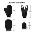 thumbnail image 5 of Self Tanning Mitt Applicator Kit, 4 in 1 Applicator Set with Exfoliating Glove,Tan Mitt Applicator, Tanning Back Lotion Applicators for Your Back,Face Mitt for Tanning Lotion, Spray, Mousse, Black, 5 of 7