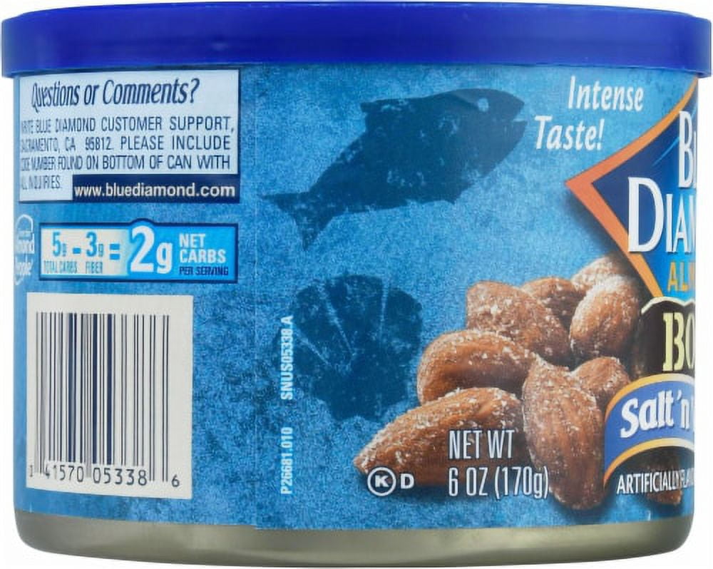 2X-Blue Diamond Bold Salt 'n Vinegar Almonds - 6 oz