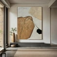 thumbnail image 5 of Handmade Wabi Sabi Wall Art Black Beige Abstract Painting Large Black Minimalist Beige Textured Canvas Painting Home Wall Decor, 5 of 9