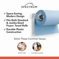 thumbnail image 4 of Spectrum Diversified, Easy Installation Wall Mount Paper Towel Holder, Clear, 4 of 5
