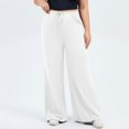 thumbnail image 4 of Women High Waisted Plus Size Yoga Pants Stretchy Wide Leg Yoga Trousers With Pockets Baggy Workout Running Leggings, 4 of 6