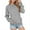 Grey, variant on TIANZEN Casual Solid Color Pullover Sweater Long Sleeve Crewneck Pocket Hoodless Sweatshirt Athletic Sportswear Apparel Fuzzy Zip up Hoodie Ladies Athletic Hoodies Fashion Top