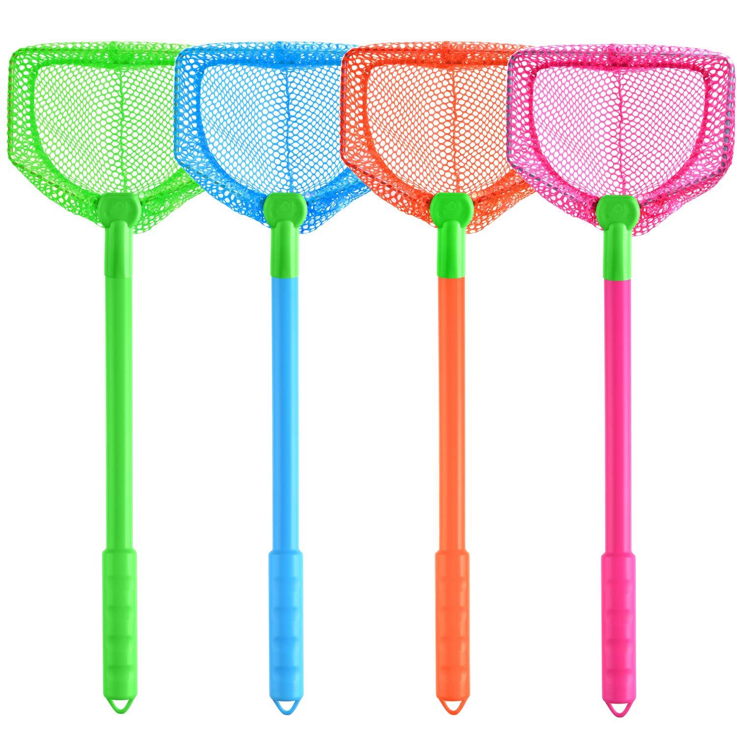 Coopay 4 Pieces Kids Fishing Net Catching Bug Nets Fish Butterflies