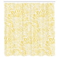 thumbnail image 2 of Ambesonne Yellow Shower Curtain, Dandelions Asters Abstract, 69"Wx84"L, Yellow White, 2 of 4
