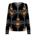 thumbnail image 3 of Suéter de manga larga suelto fino de moda con estampado de Halloween de cuello redondo de primavera y otoño para mujer Pompotops  FGAJ6100, 3 of 4