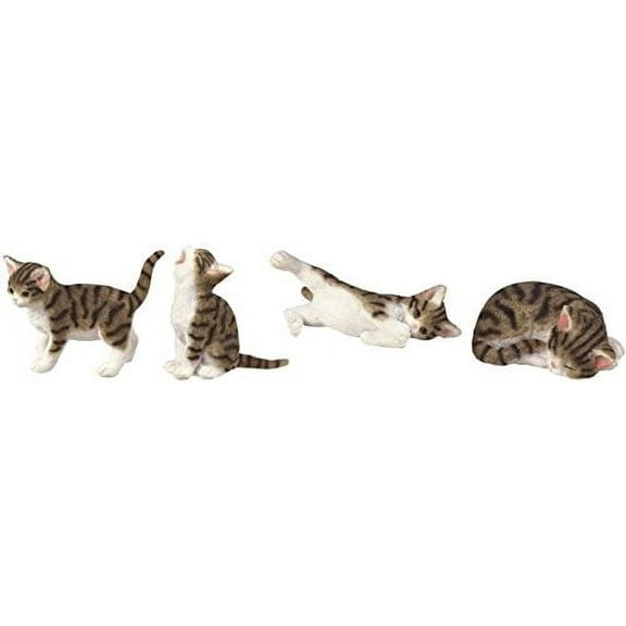 StealStreet SS-G-18060, Cat Figurine Collection Feline Animal Collectible Decoration (Set of 4)