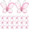 thumbnail image 1 of EeaseCA 50pcs Sheer Mesh Wire Glitter with (Pink), 1 of 8