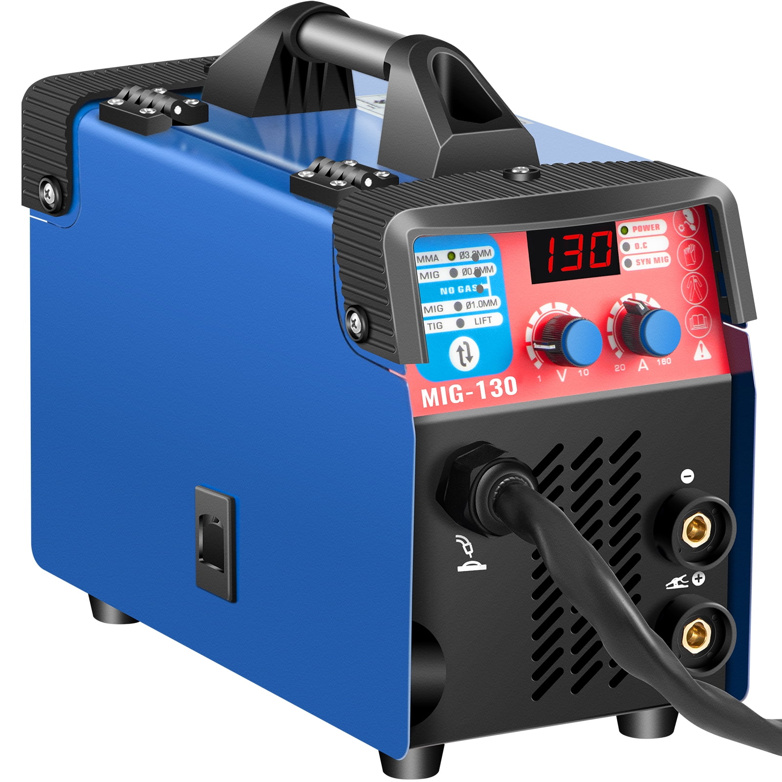 BENTISM MIG Welder Welding Machine 130A Flux Core 3 in 1 MMA/MIG/LIFT TIG Welder