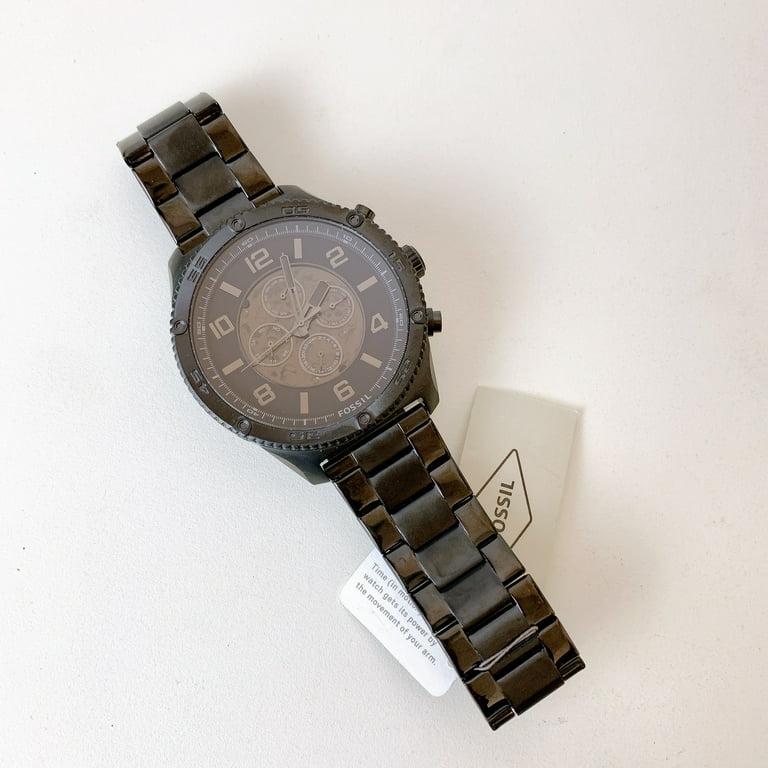 Armani Exchange Men's Multifunction Black Stainless Steel Bracelet Watch - Black
