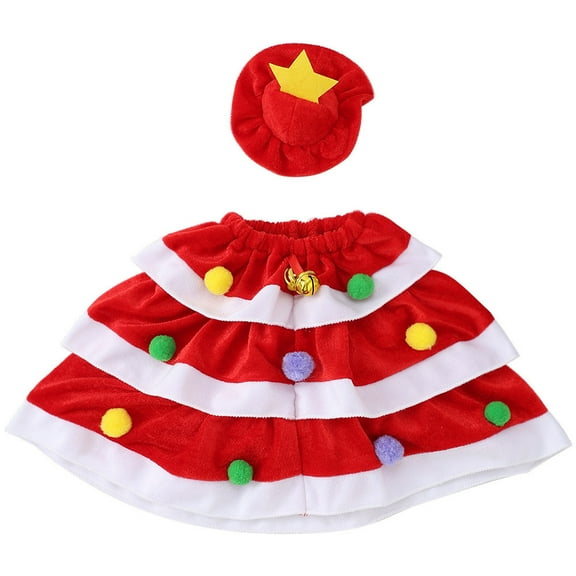 Leodye 1 Set Christmas Goose Outfit Clothes Cute Xmas Claus Gingerbread Elf Xmas Tree Goose Outfits for Geese Christmas Lawn Porch Yard Garden Outdoor Costume