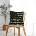 thumbnail image 5 of Pofeuu American Flag Camo Print Double-sided plush pillowcase Square Throw Pillow Covers Pillows Cover for Living Room Bedroom Sofa Couch Cushion Cover（No pillow core）-26"x26", 5 of 7