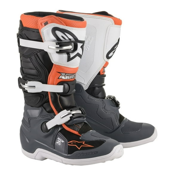 Alpinestars 2020 Youth Tech 7S Offroad Boots Black/Grey/Orange 2015017-1124