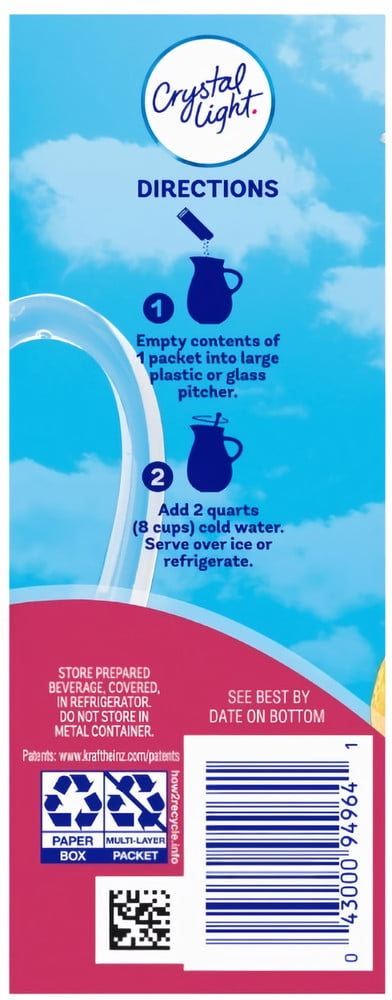 Crystal Light Raspberry Lemonade Drink Mix (Pack of 20)