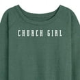 thumbnail image 3 of Instant Message - Church Girl - Women's Lightweight French Terry Long Sleeve Shirt, 3 of 6