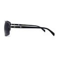 thumbnail image 4 of Xloop Mens Rectangular Racer Metal Rim Sport Sunglasses Gunmetal Black, 4 of 4