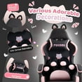 thumbnail image 5 of Waleaf Pink Gaming Chair with Cat Paw Lumbar Cushion and Cat Ears for Girls, Reclining Office Computer Chair with Footrest for Adults, Teens, 5 of 6