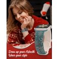 thumbnail image 2 of Wearlizer Christmas Snowflake Engraved Silicone Band Compatible with Apple Watch Band for Women 40mm 38mm 41mm 42mm 44mm 45mm 49mm, Soft Two-Tone Sport Strap for iWatch Series 9 8 7 6 5 4 3 SE Ultra, 2 of 6