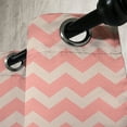 thumbnail image 3 of Ambesonne Peach Grommet Curtain, Chevron Zigzag Vintage, 50" x 72", Coral Peach, 3 of 6
