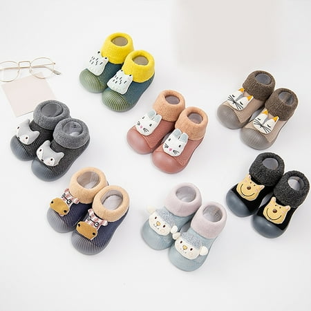 

TOWED22 Boots For Toddler Boys Baby Girl Booties Non Slip Ankle Snow Boots Toddler First Walker Winter Crib Shoes 3-18 Months B