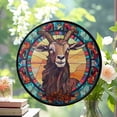 thumbnail image 2 of Stained Glass Goat AnImal Suncatcher Mountain Goat Light Catcher Window Hangings House Decoration House Decor Ram Lover Capricorn New House, Stained Glass Ornament 2025, Holiday, 2 of 6